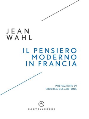 cover image of Il pensiero moderno in Francia